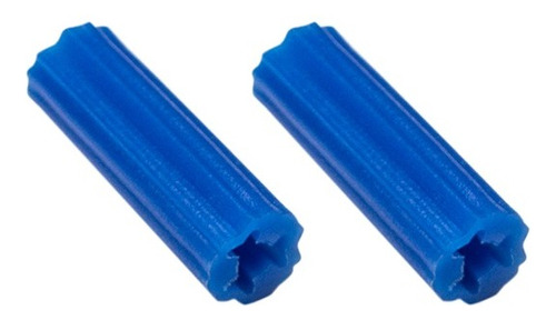 Ramplug Plastico Estriado Azul