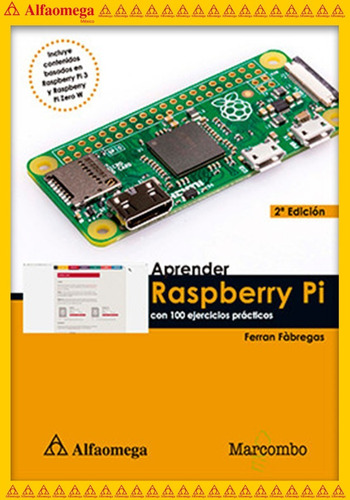 Libro Ao Aprender Raspberry Pi - Con 100 Ejerc Práct 2ª Edic