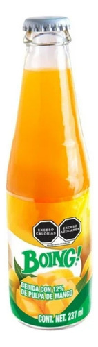 3 Pza Bebida Boing Con 12% De Pulpa De Mango 237 Ml