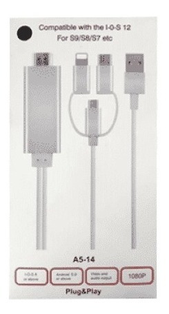 Cable Hdmi A Microusb Tipo-c Lightning Ios12 Titan Belgrano