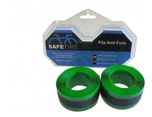 Fita  Antifuro Safetire P/ Pneus Aro 26/27,5/29x35mm - Verde