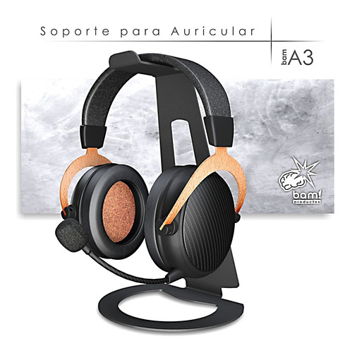 Imagen 5 de 7 de Soporte Para Auriculares Metálico Bam A3 -alto- Premium!!!