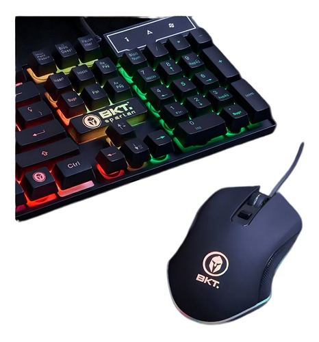 Imagen 3 de 3 de Kit de teclado y mouse gamer BKT BKTMK85 Español de color negro