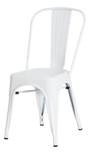 Kit 2 Cadeiras Tolix Aço Reforçado Industrial De Jantar. Cor Da Estrutura Da Cadeira Branco