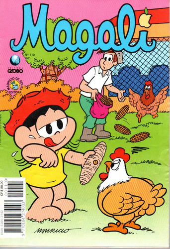 Magali N° 110 - 36 Páginas - Em Português - Editora Globo - Formato 13 X 19 - Capa Mole - 1993 - Bonellihq Cx177 E23