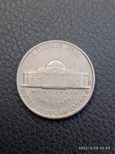 Moeda Usa Jefferson Nikel, Five Cents 1954 D Estados Unidos (Usado)
