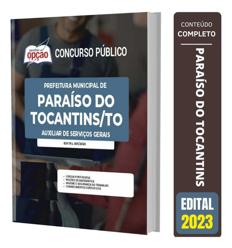 Apostila Concurso Paraíso Do Tocantins Auxiliar De Serviços