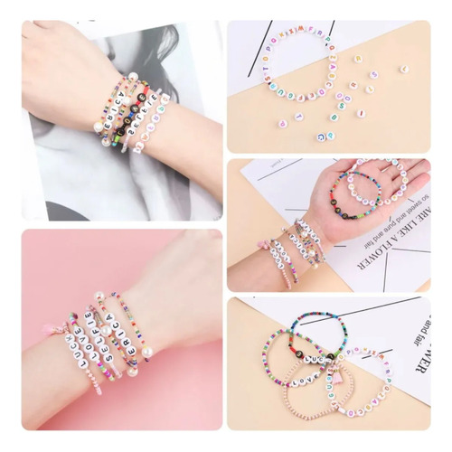 Caja De Mostacillas Bijoueterie Para Pulseras 15 Divisones Ojos Y Corazones