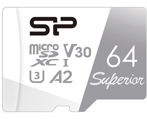 Silicon Power 64gb Superior Uhs-i Microsdxc Memory Card With