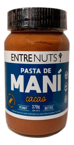 Mantequilla Mani Con Cacao Entrenuts Sin Tacc Sin Azucar X12