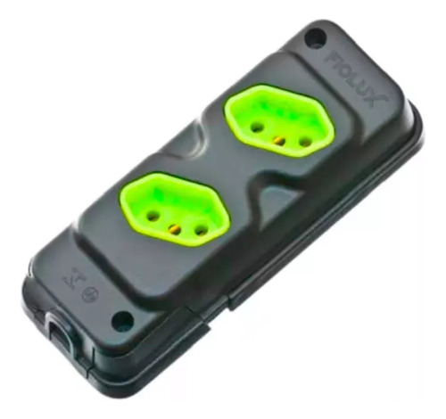 Tomada Barra C/ 2 Tomadas Dupla Robust 20a Resistente Fiolux