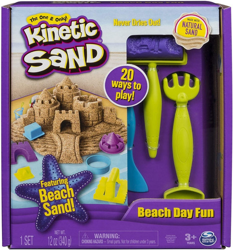 Set Arena Kinetic Sand 12 Oz 20 Formas De Jugar