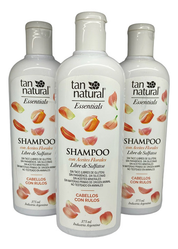 Combo X3 Shampoo Con Aceites Florales Tan Natural 