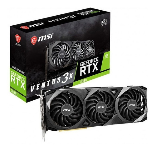 Placa de video Nvidia MSI Ventus GeForce RTX 30 Series RTX 3080 OC Edition 10GB