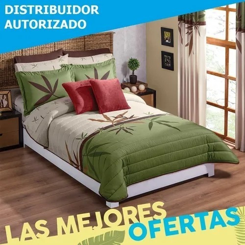 Edredón Onix Matrimonial Doble Vista Negro Fundas Concord
