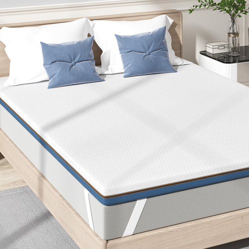 Unipon Cubrecolchón De Espuma Viscoelástica Con Gel De 2 Pul