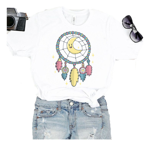 Remera Dama Mujer Hippie Chic Dreams Boho Atrapa Sueños #04