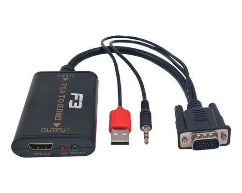Conversor Vga Para Hdmi Com Áudio Usb Promoção
