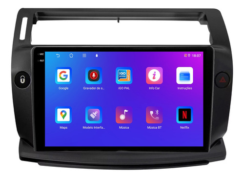 Multimidia C4 Pallas 9p Android Carplay 4/64gb + Ré