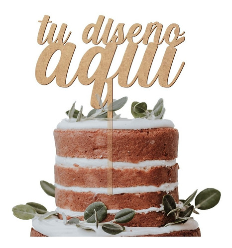 Imagen 1 de 3 de Cake Topper Adorno Personalizado Para Pastel 20cm