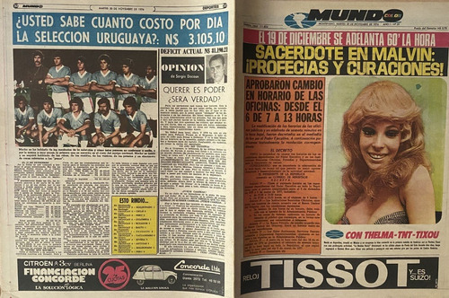 Mundocolor Nº 31 Diario, Nov 1976, Selección Uruguaya Ex4