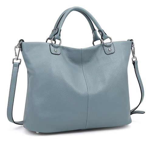 Kattee Bolso Tote De Cuero Genuino Suave Para Mujer, Cartera