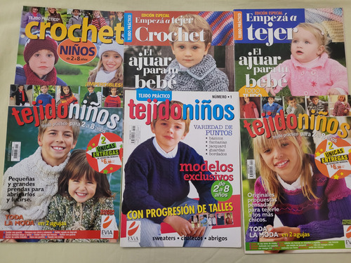 Lote 6 Revistas De Tejido Para Niños Y Bebes