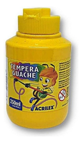 Tinta Tempera Guache 250ml Amarelo Ouro Acrilex