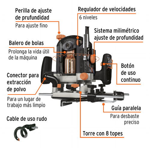 Router Truper Rou-n3 1200w 127v