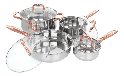 Set 8 Utensilios De Cocina Gibson Home De Acero Inoxidable