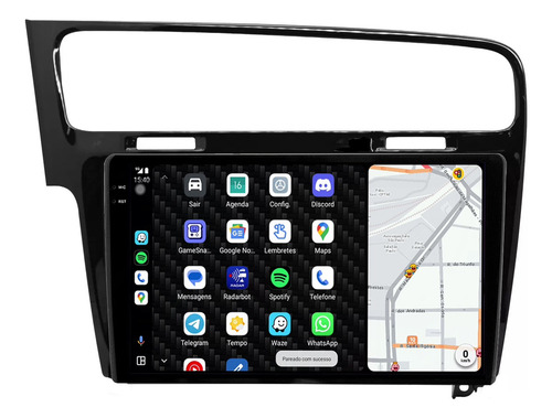 Kit Multimídia Golf Mk7 9p Aikon Core Red Carplay 2gb 64gb