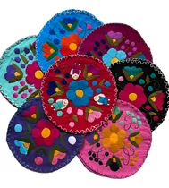 Comprar Lote De 6 Tortilleros Bordados A Mano\u002Fartesanal De Chiapas