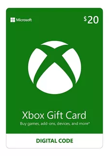 Tarjeta Xbox $20 Gift Card Usa - Xbox One Y Xbox 360