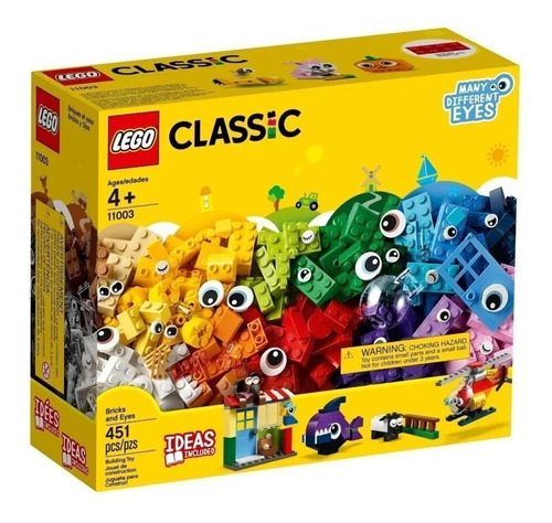 Lego Classic 451 Fichas Ladrillos Y Ojos Construcción 11003 