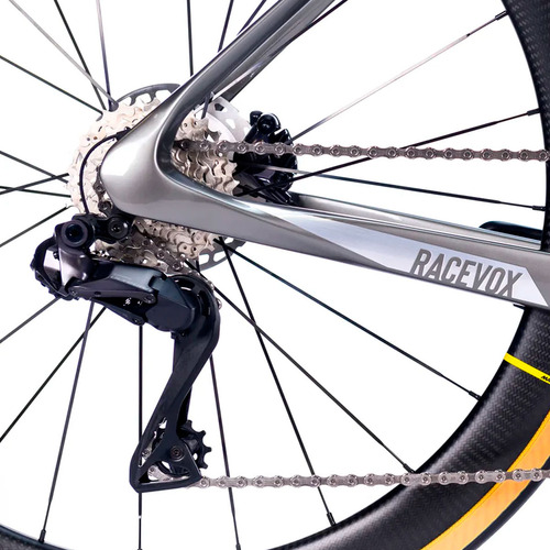 Bicicleta Swift Speed Ciclismo Racevox Evo Disc Ultegra Di Cor Cinza Tamanho Do Quadro 51 Cm