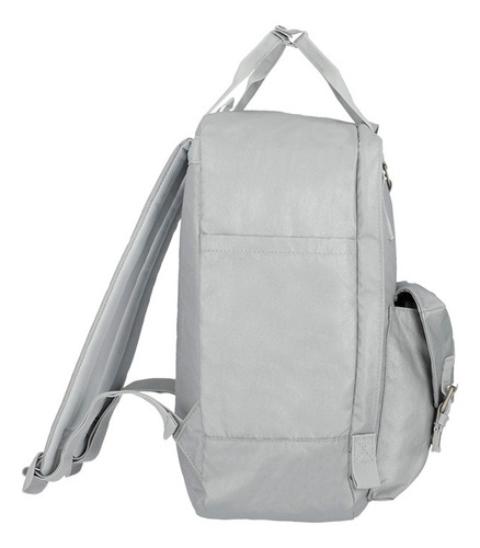 Mochila Xtrem New Briz 4xt Silver Color Plateado Diseño de la tela Lisa