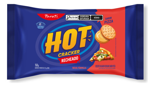 Biscoito Recheado Hot Cracker Pizza Parati 150g