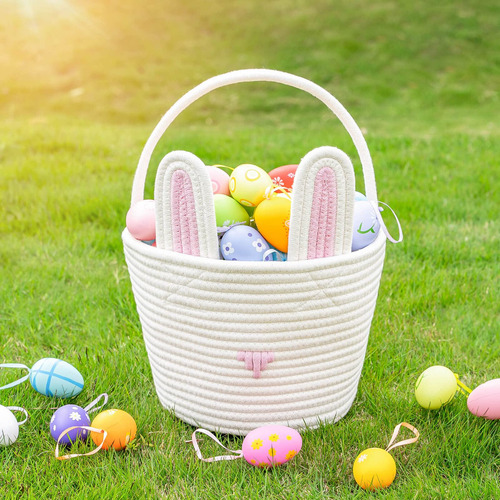 Cesta De Pascua Con Forma De Conejito Cubos De Pascua Para N