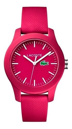 Reloj Lacoste Mujer 12.12 2000957 Silicona Agente Liniers Color de la malla Fucsia Color del bisel Fucsia Color del fondo Fucsia