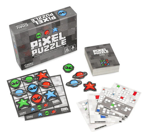 Juego De Mesa Pixel Puzzle +8 Con 40 Tarjetas