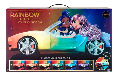 Auto Rainbow High Convertible De Cambio De Color Para Niñas