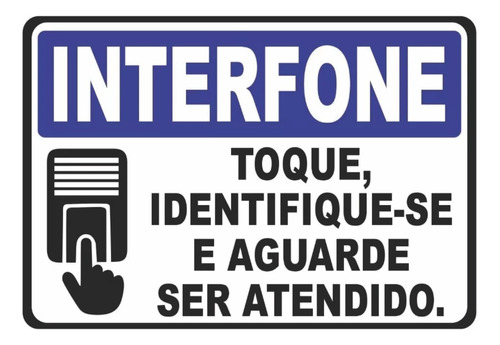 Placa Sinalização Condominio Portaria Interfone Informação