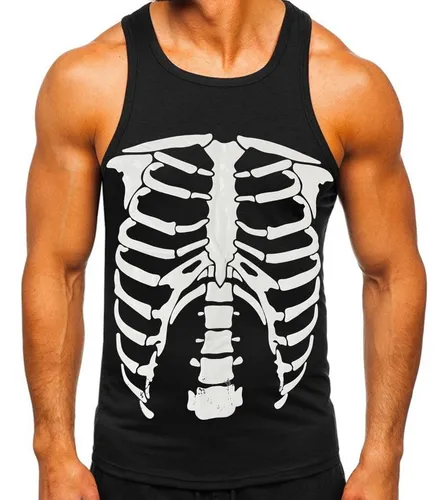 Camiseta Tank Top Rockera Para Hombre Para Playa Gym Casual