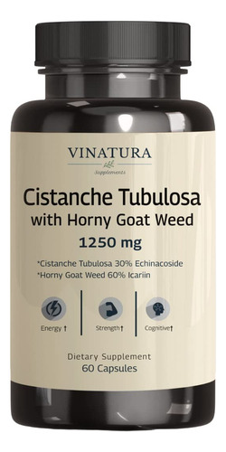 Vinatura Cistanche With Horny Goat Weed 60% Icariin 60 Caps
