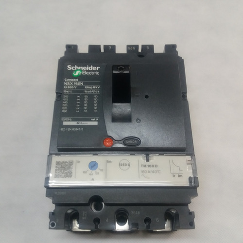 Disjuntor Tri P Motor 160a 380v Lv430840- Tm160 D- Nsx 160n