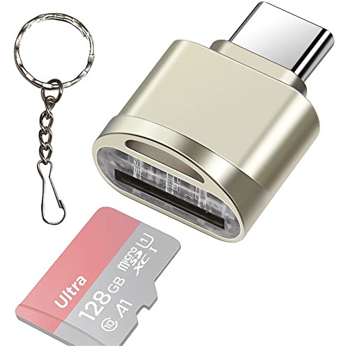 Type C Micro Sd/tf Card Reader With Keychain, Leizhan Usb C