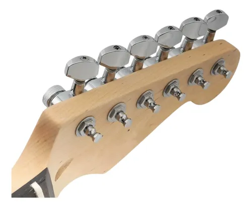 Jg Tarraxa Guitarra Com Trava Cromada 6 Em Linha Q400cr | Frete grátis