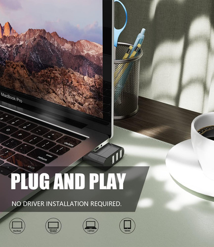Divisor De Puerto Usb, Berlat 3 Puertos Usb 2.0 Expansor Div