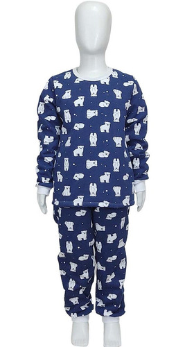 Pijama Infantil Inverno Moletinho Flanelado Com Punho