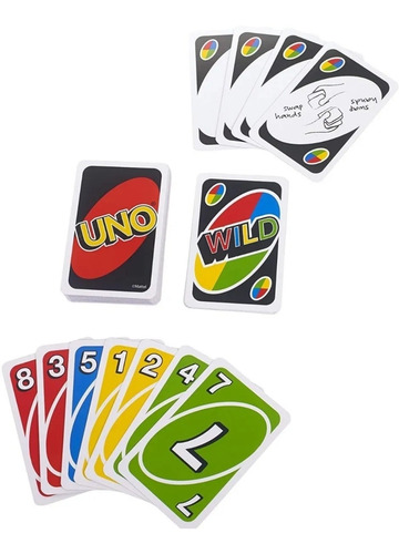 Baraja Juego Uno Familiar Cartas Mattel 